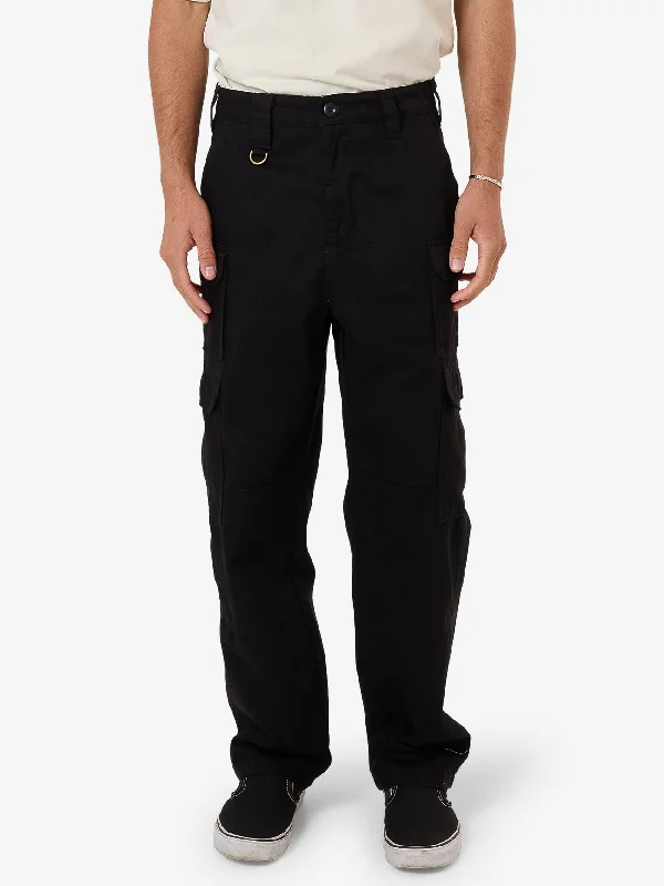 men's olive pants-Big Slacker Union Utility Pant - Black