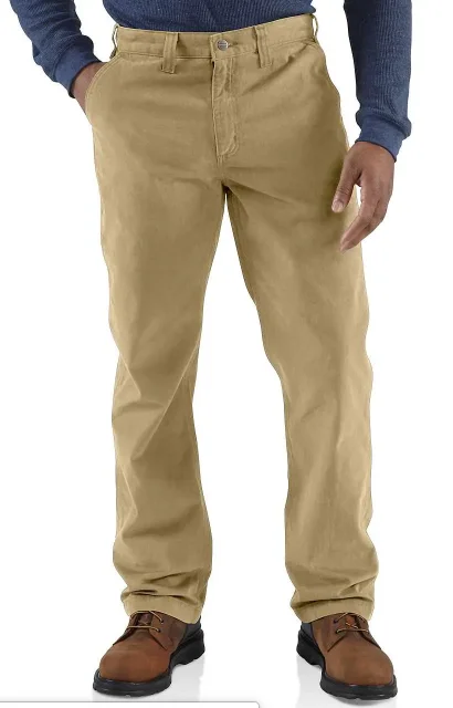 men's waterproof cargo pants-Carhartt Rugged Work Khaki Relaxed Fit 100095- 285