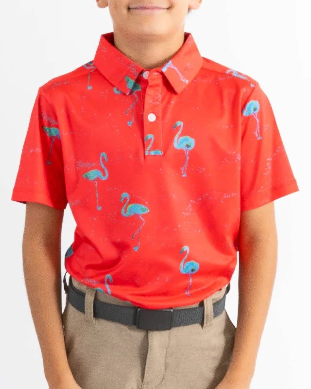 Men's short-sleeve coarse hemp shirt-Just Beachy Youth Golf Polo