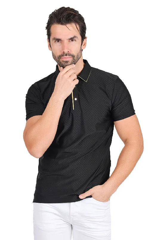 Men's short-sleeve khaki casual tee-Classy Gentlemen Polo Shirt