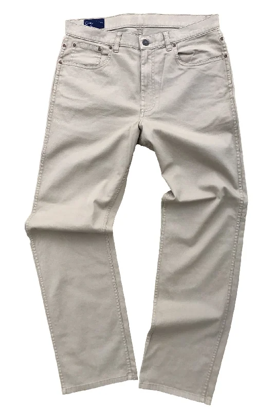 men's gray tailored pants-Coastal Cotton 5PKT Stretch Pant- Khaki