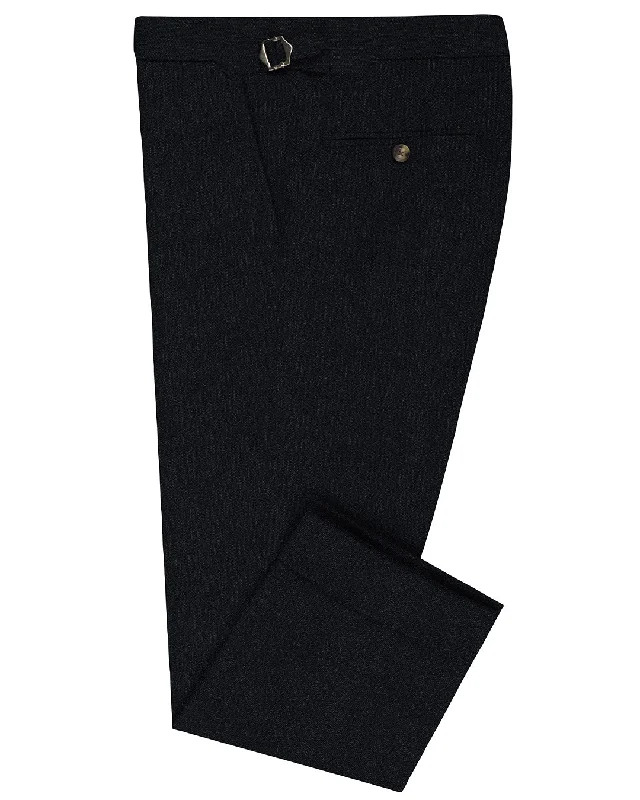 men's wide-leg stretch pants-Dark Blue Denim Chambray