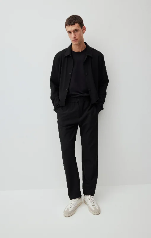 men's ripped denim pants-DRESS PANTS IN BLACK