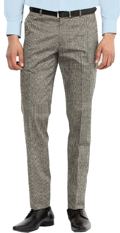 men's red pants-Dugdale Black White Houndstooth