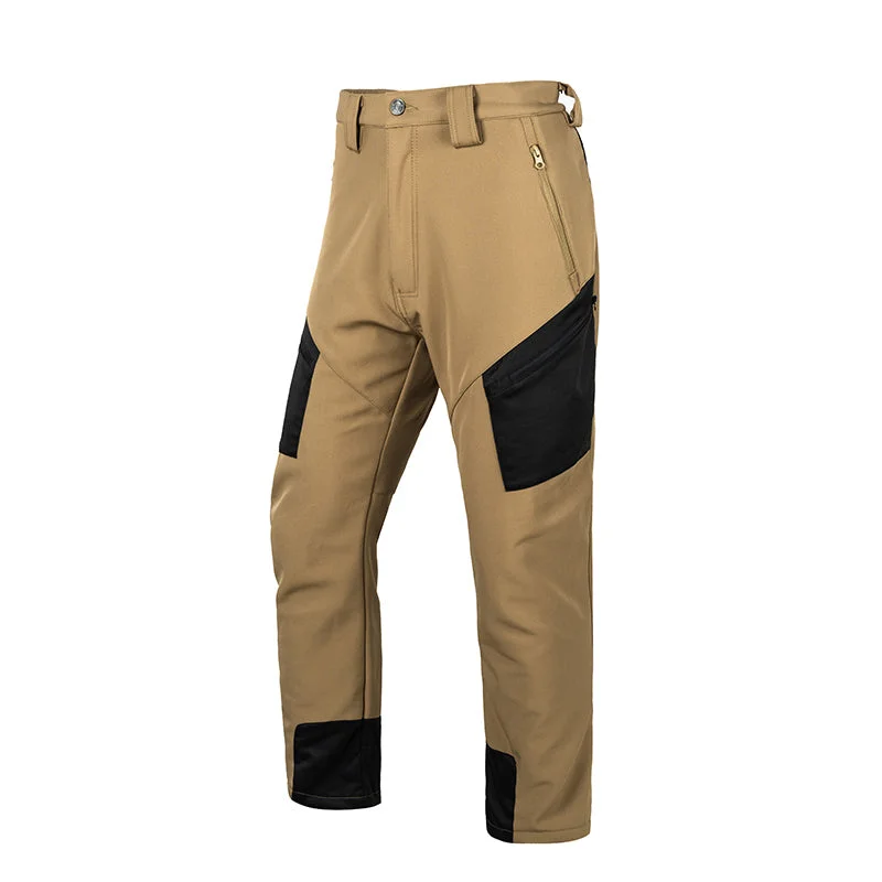 men's olive cargo pants-Grampus Softshell Waterproof Tactical Pants for Winter