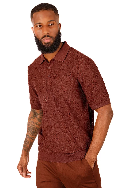 Men's short-sleeve structured purple tee-Intertwist Layout Polo Shirt