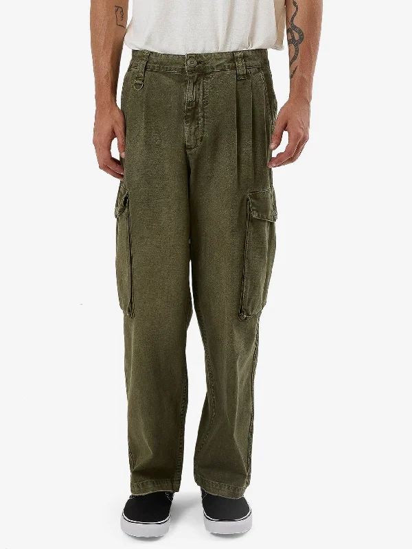 men's black stretch pants-Issued Big Slacker Cargo Pant - Grape Leaf