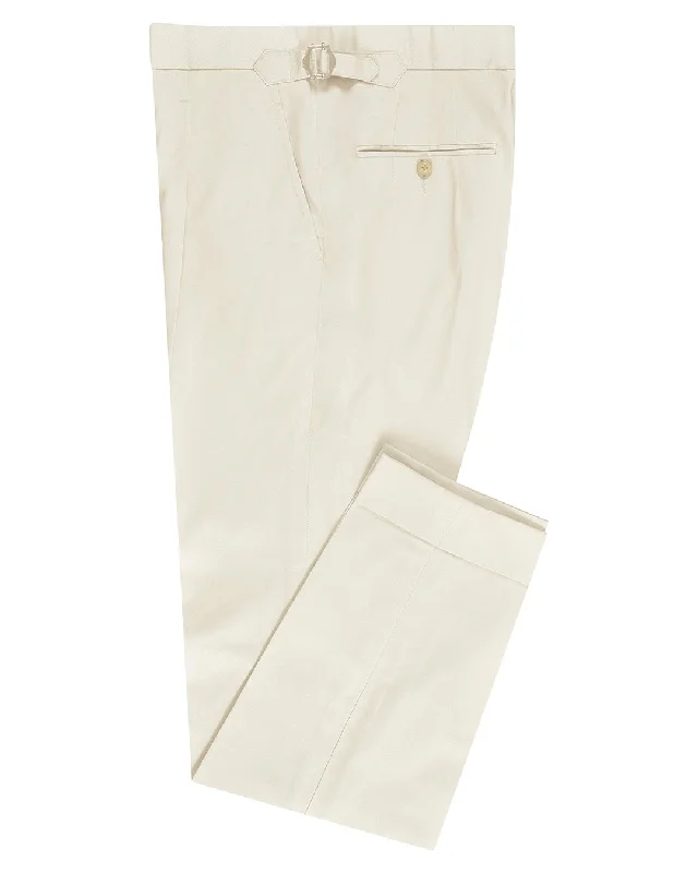 men's relaxed waterproof pants-Ivory Chino