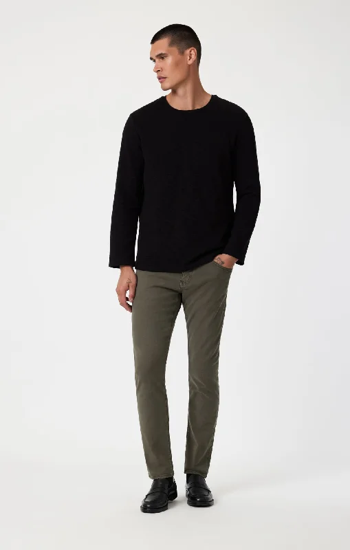 men's athletic relaxed pants-JAKE SLIM LEG IN TEA LEAF LUXE TWILL