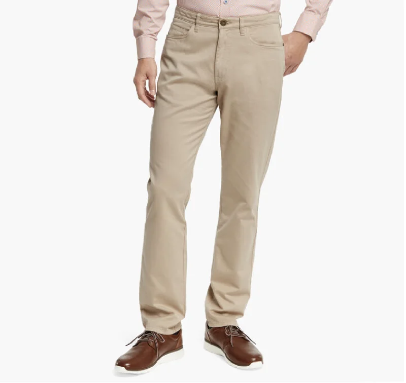 men's wool black pants-Johnston & Murphy 5 Pocket Pant