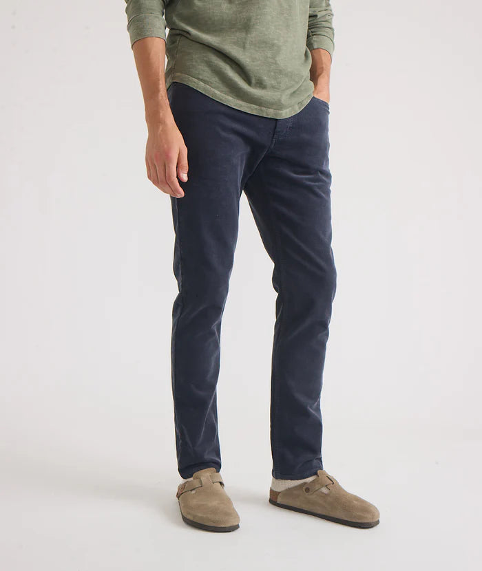 men's wool slim pants-Marine Layer Men's 5 Pocket Corduroy Pant-Slim Straight