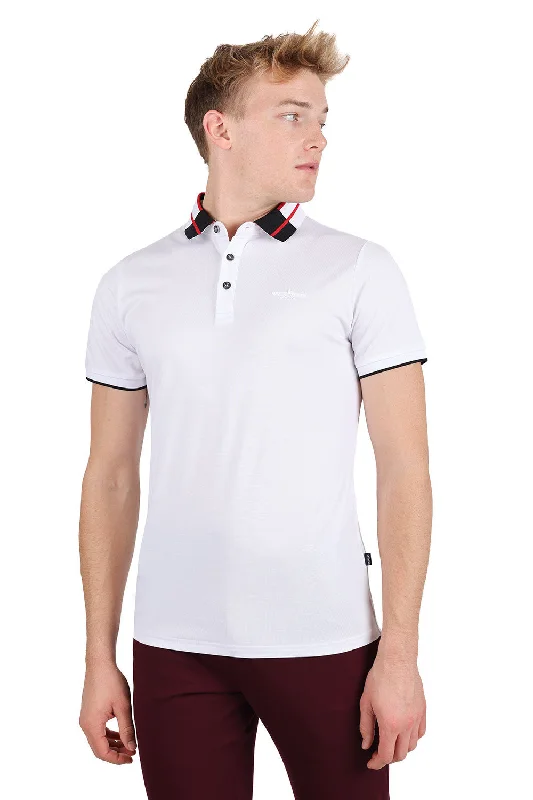 Men's short-sleeve checkered slim fit shirt-MARQUE Polo Shirt 2