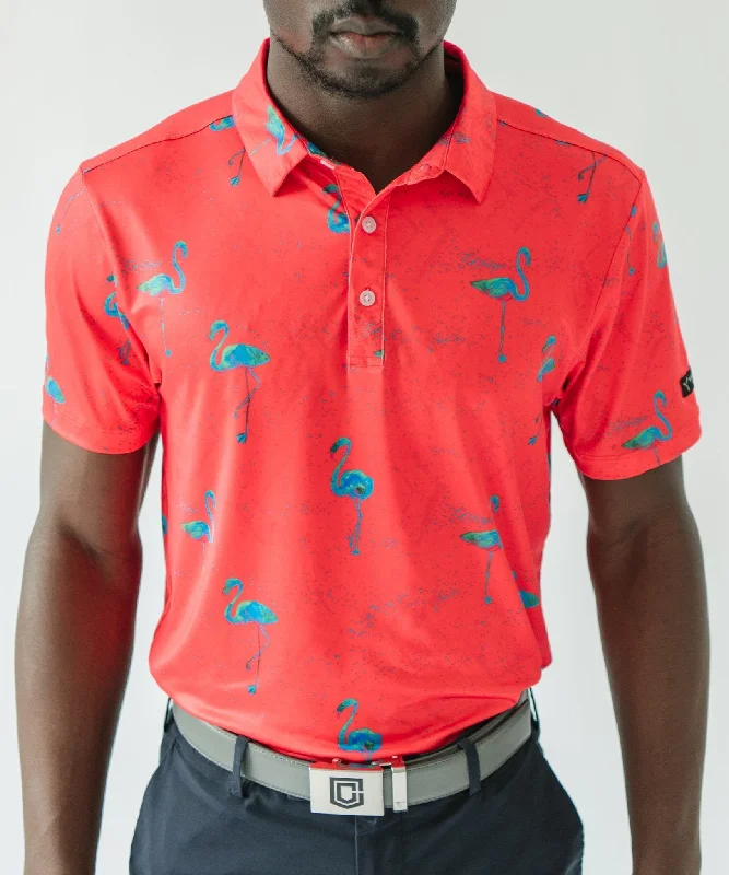 Men's short-sleeve subtle pattern tee-Just Beachy Golf Polo