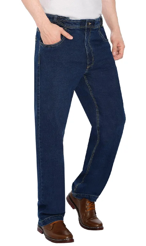 men's formal stretch pants-Mens Flex Waist Hidden Stretch Denim Jean