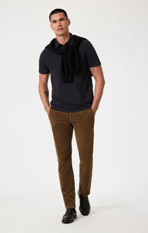 men's tapered slim pants-MILTON SLIM STRAIGHT CHINO IN TEDDY CORD