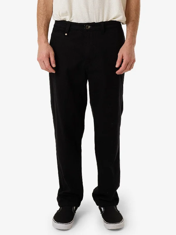 men's green relaxed pants-Minimal Slacker Pant - Black