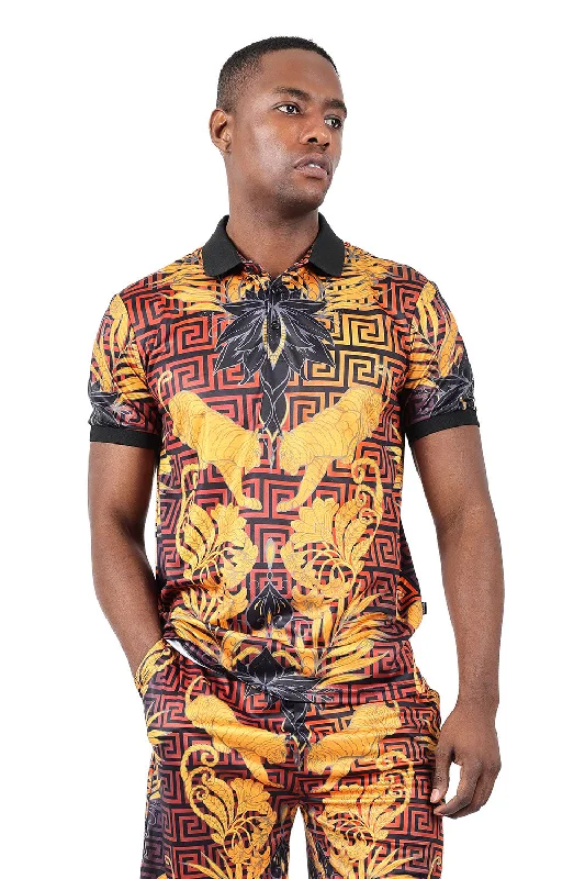 Men's short-sleeve festival tie-dye shirt-Modish Form Polo Shirt