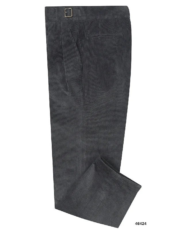 men's formal gray pants-Modrone: Heavy Grey Corduroy