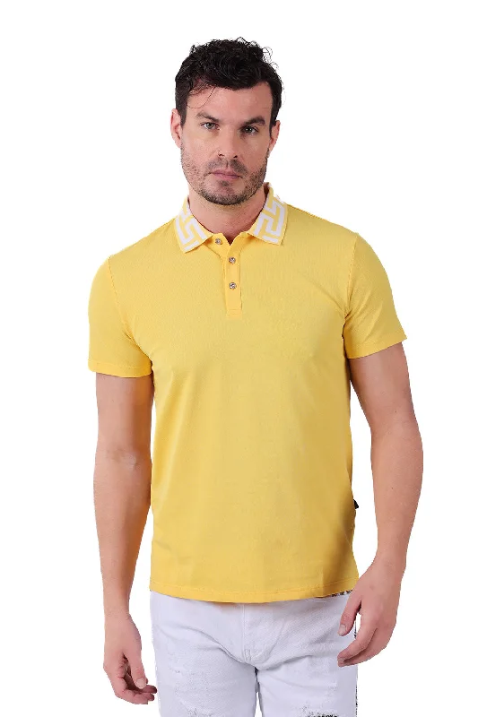 Men's short-sleeve ribbed crew neck top-PETROS Polo Shirt