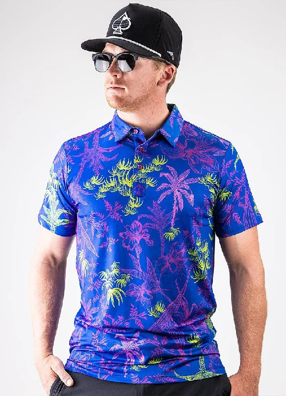 Men's short-sleeve loud print top-Polo (Victory)