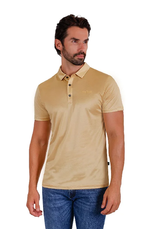 Men's short-sleeve polka dot summer tee-Silky Shine Polo Shirt