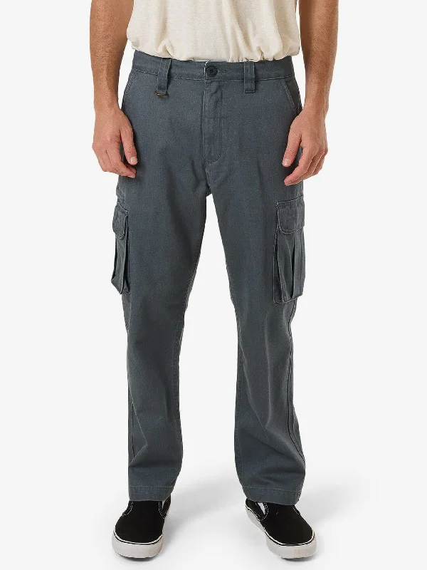 men's black dress pants-Slacker Union Cargo Pant - Dark Slate