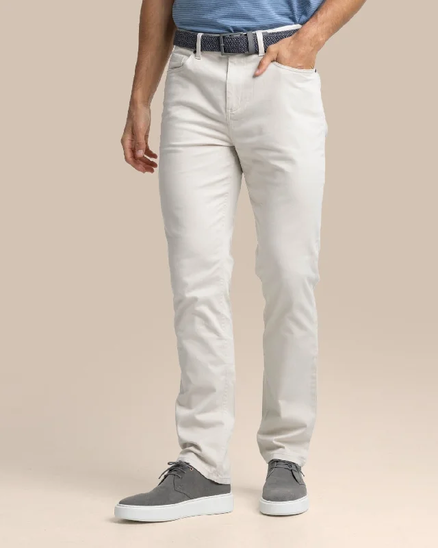 men's wool gray pants-Sullivan Five Pocket Pant - Stone