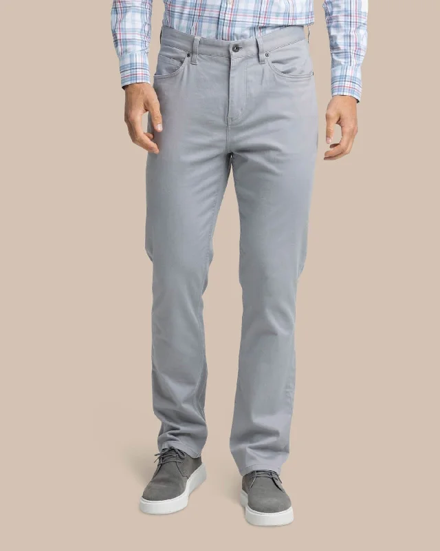 men's pleated navy pants-Sullivan Five Pocket Pant - Ultimate Grey