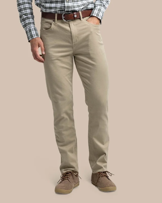 men's stretch wide-leg pants-Sullivan Five Pocket Pant - Sandstone Khaki