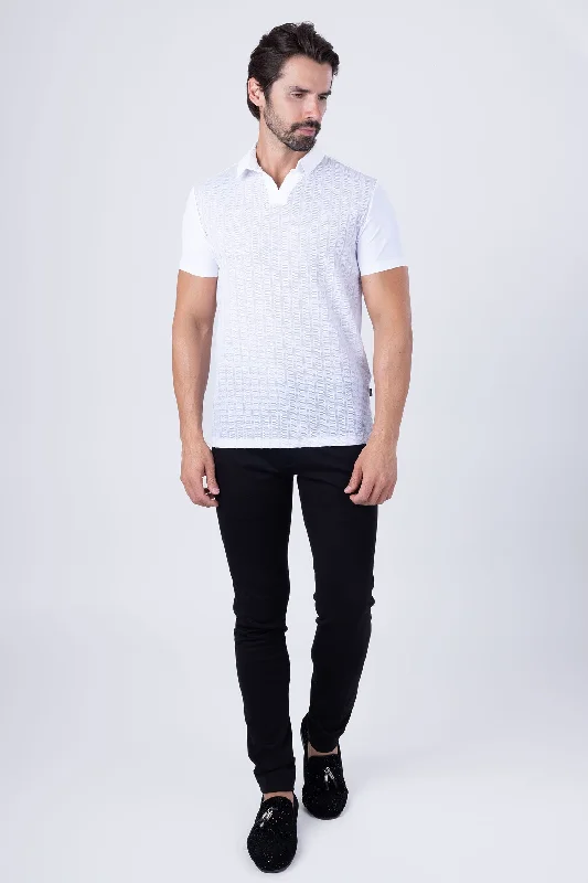 Men's short-sleeve artisanal cotton tee-Summer Crush Polo Shirt