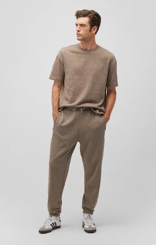 men's polyester slim pants-SWEATPANTS IN BRINDLE