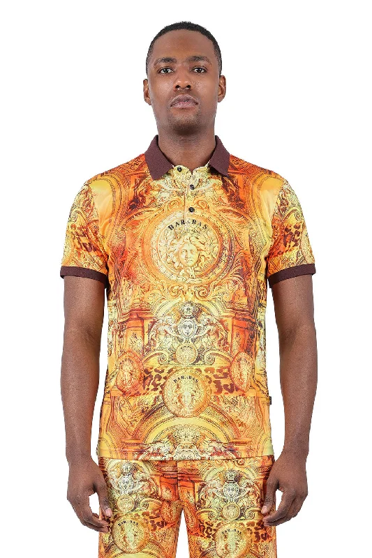 Men's short-sleeve basketball purple shirt-Tame Medusa Polo Shirt