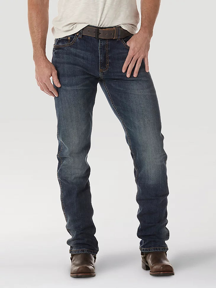 men's bootcut pants-Wrangler Retro Sim Fit Straight Leg Jean